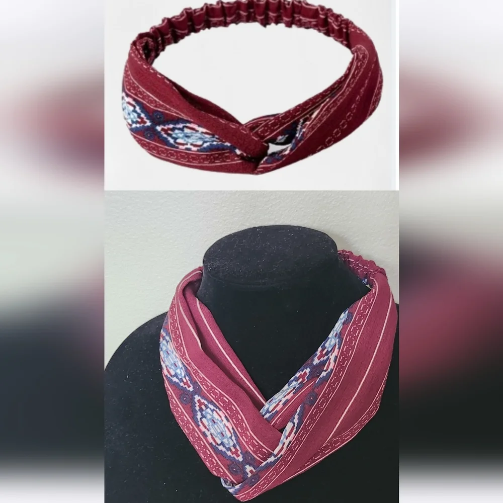 Chiffon Criss-Cross Headband Breathable, Soft, Lightweight, Stretchy